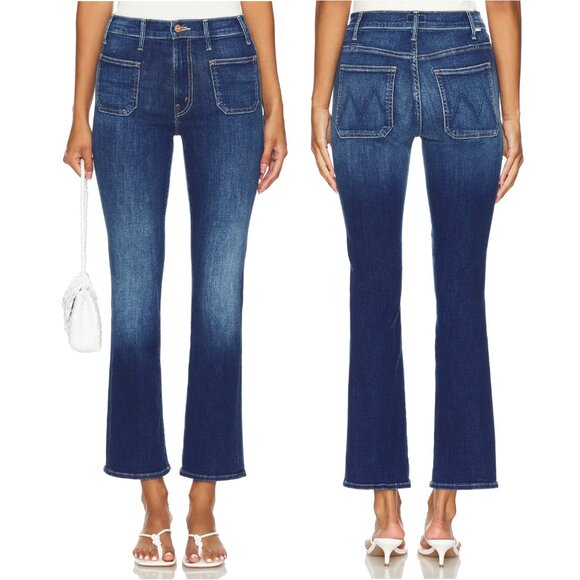 MOTHER The Patch Pocket Insider Flood Jeans Size 25 NWT